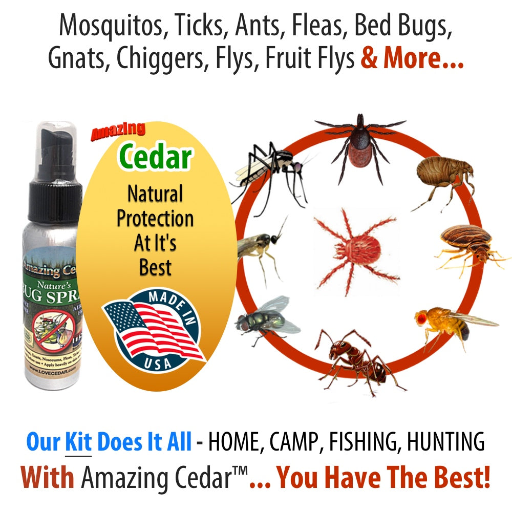 Amazing Cedar™ All Natural Mosquito Bug Spray Kit For Kids, Pets, Whole Family-Refill Concentrate