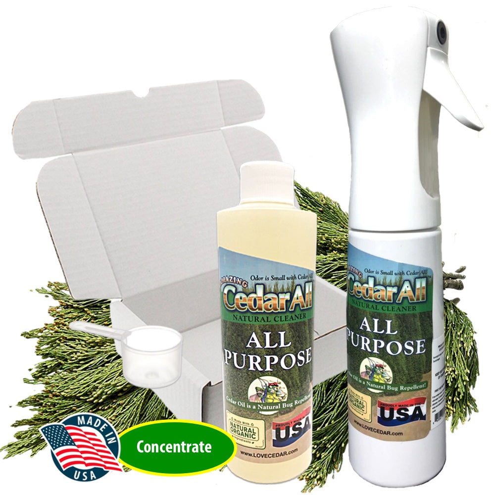 Amazing Cedar™ All Purpose Natural Cleaner Spray Kit – Clean, Degrease, Deodorize. Refill Concentrate